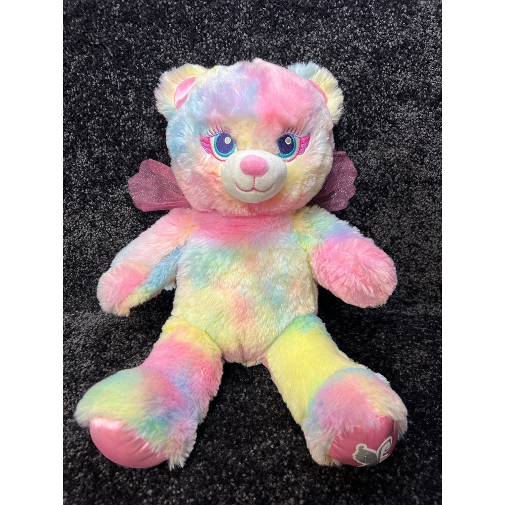 RARE Build A Bear Barbie Rainbow Swirl with wings 16"